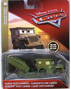 MATTEL CARS 2018 DELUXE SARGE WITH CANNON